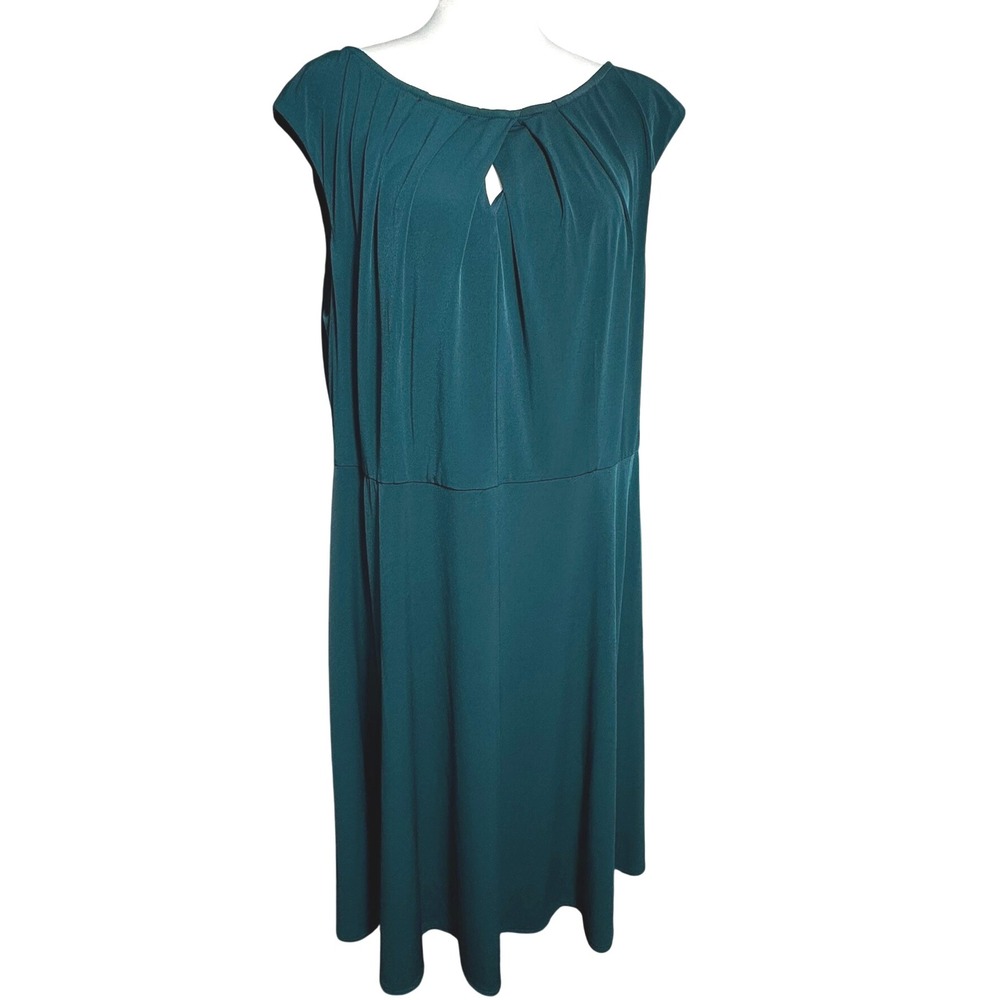 WISP NWT Woman's 18 Teal‎ Green Marissa Jersey Keyhole Midi Dress Stitch Fix